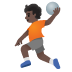 🤾🏿 person playing handball: dark skin tone display on Google